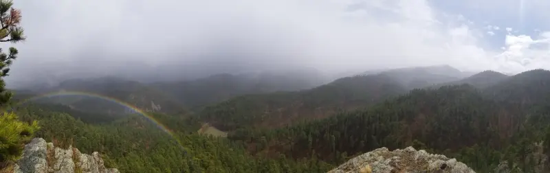 Deadman trail view with rainbow