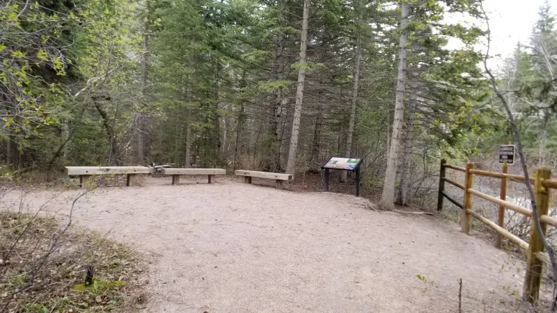 Fencing around Spearfish Falls lower viewing area