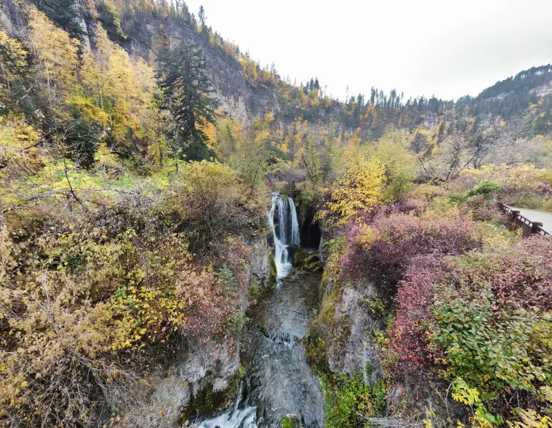 Roughlock Falls during the fall season